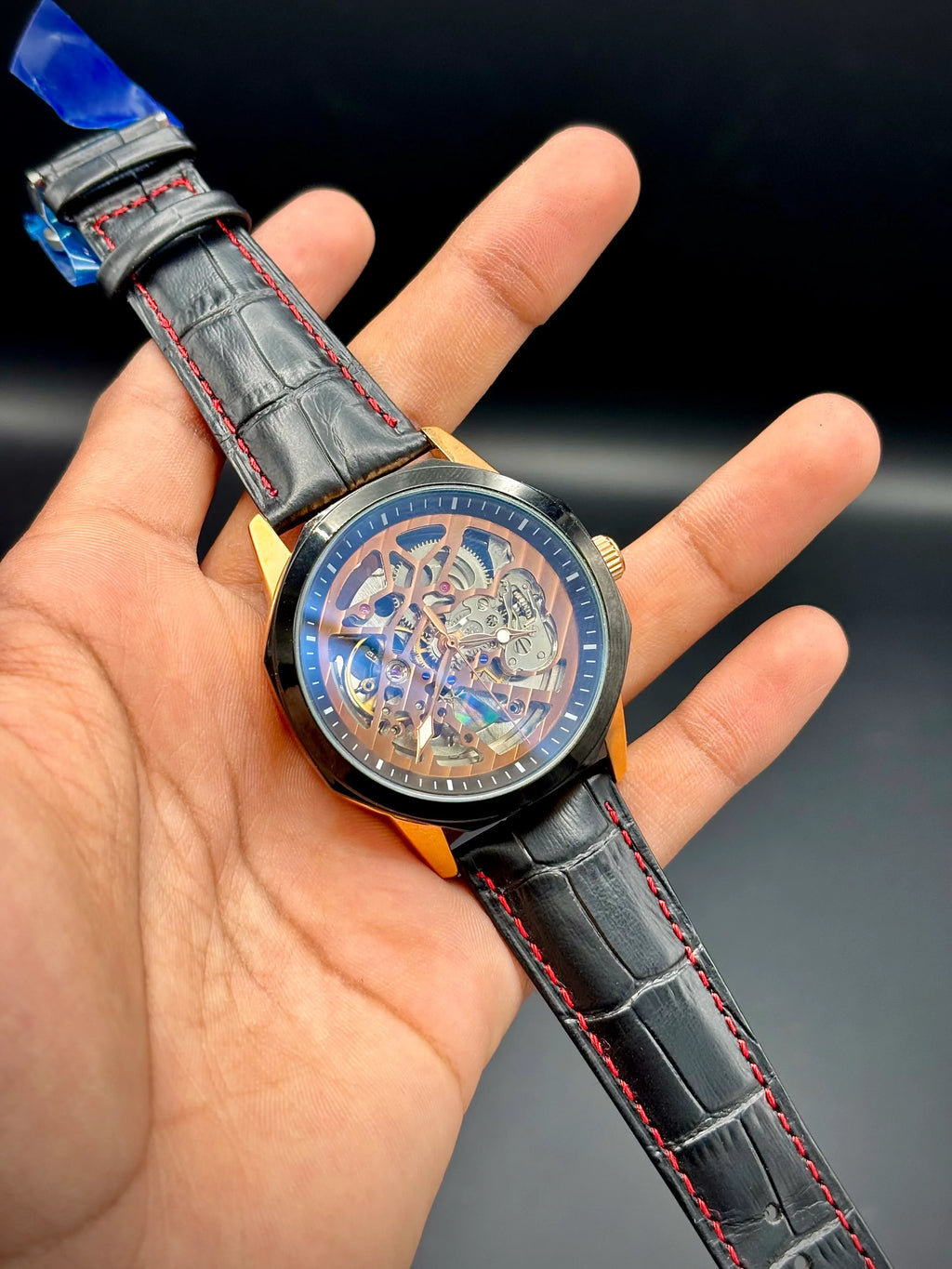 Haiqin Open Machinery-Black Leather Strap - Fully Automatic - elapse