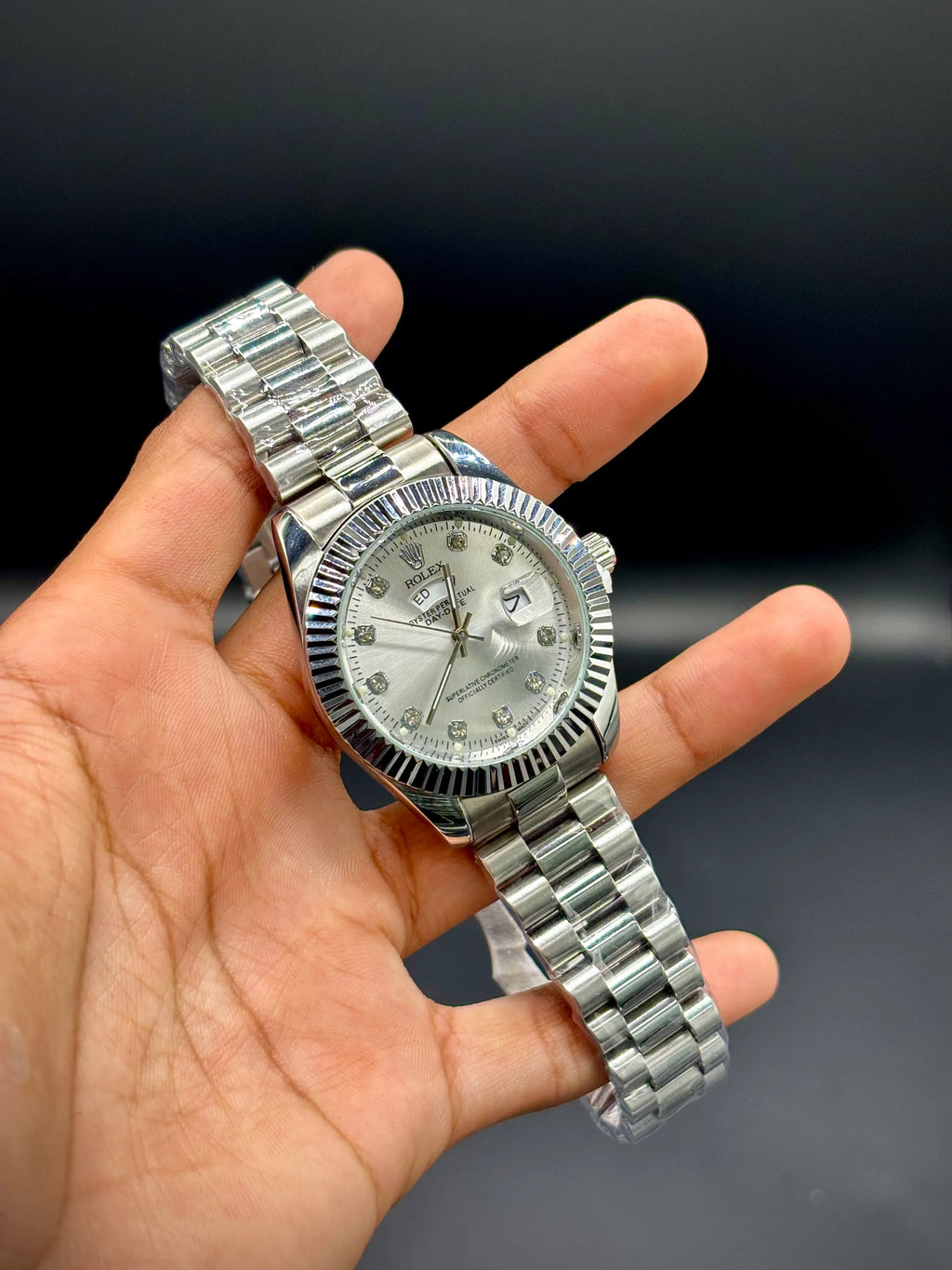 Silver Dial Silver Chain Watch – Datejust 41 - elapse