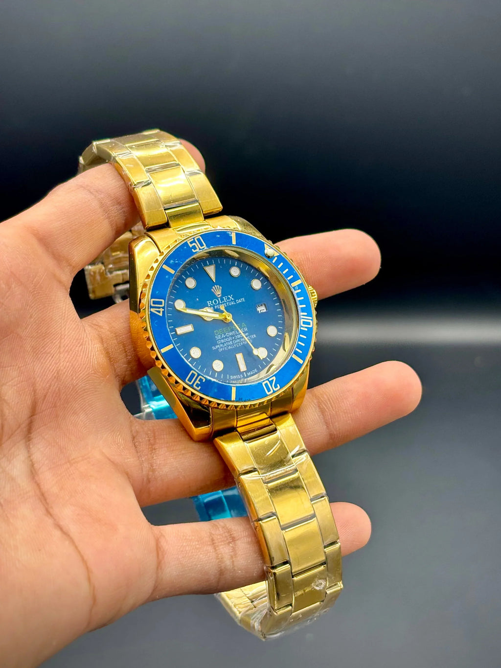 Blue Dial Silver Submariner Style Watch – 41 mm - elapse