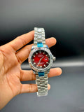 Red Dial Silver Chain Watch – Datejust 41 - elapse