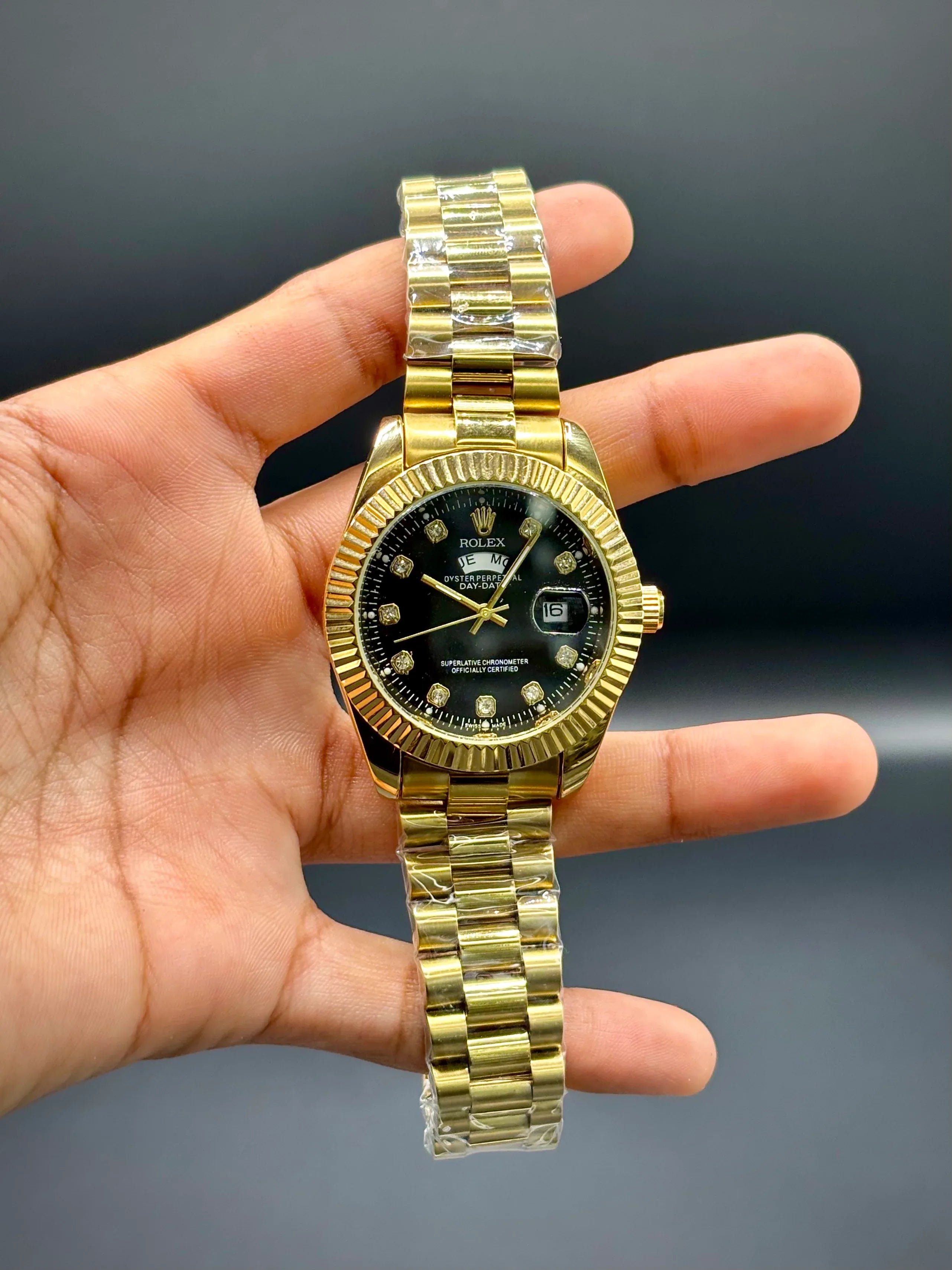 Black Dial Golden Chain Watch – Datejust 41 - elapse