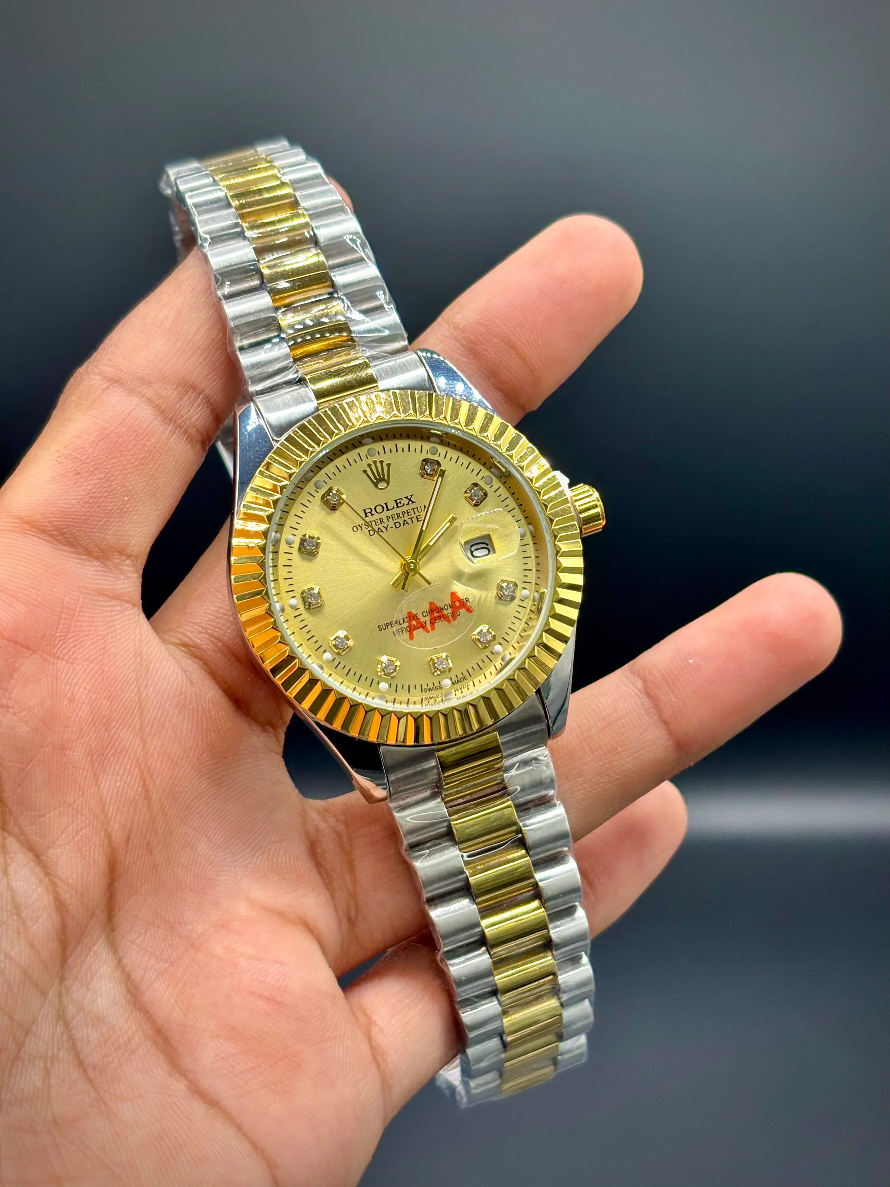 Golden Dial Two-Tone Chain Watch – Datejust 41 - elapse
