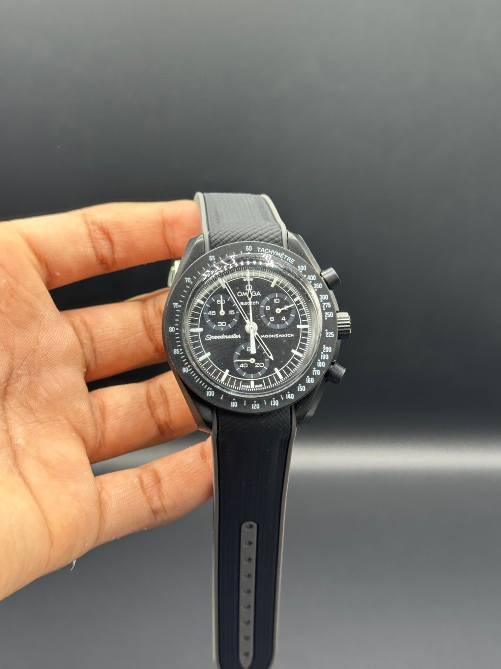 Black Dial Chronograph Style | Quartz Movement | Black Silicone Strap | Lightweight Comfort | Bold Sport-Luxury Design