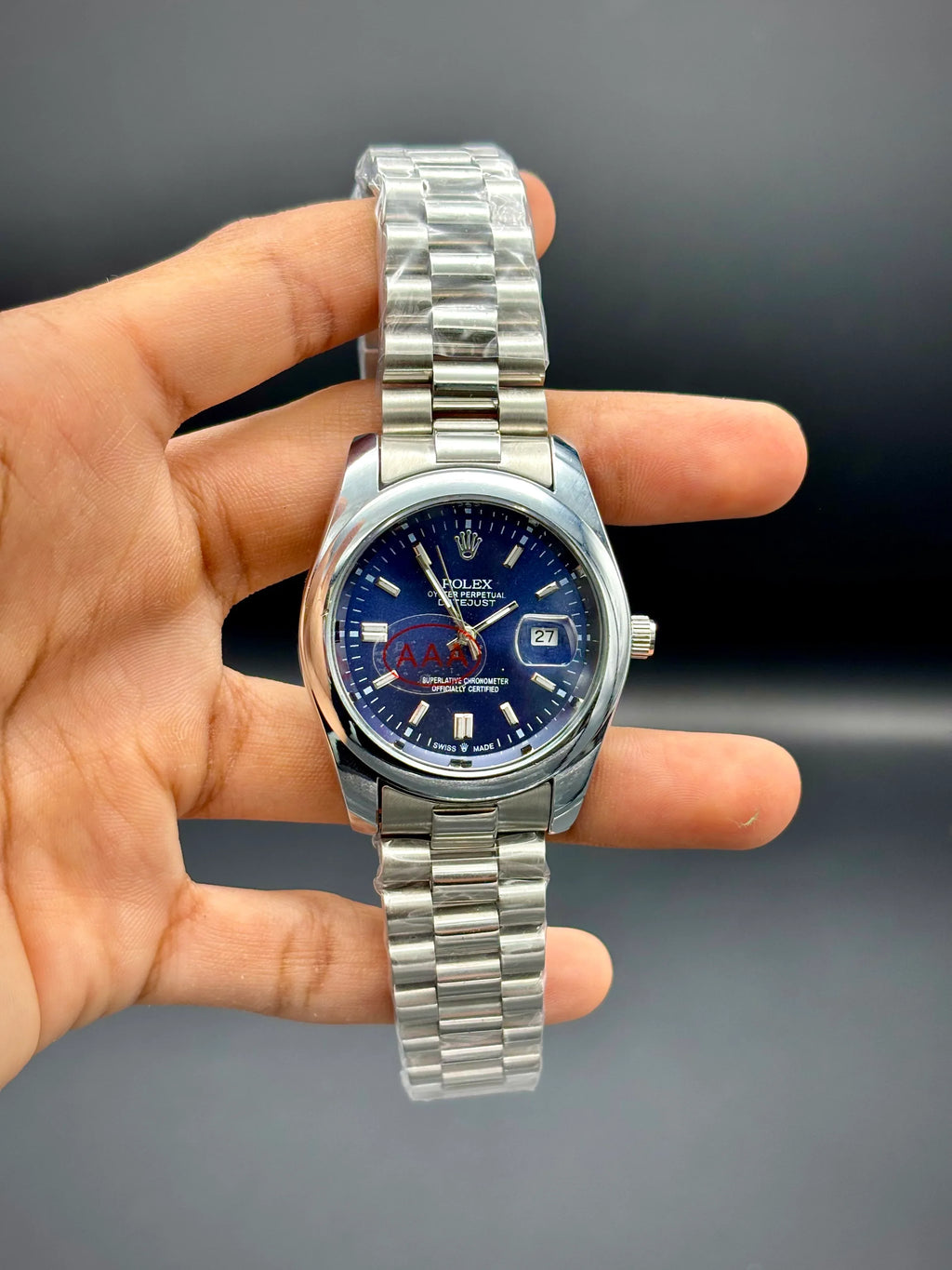 Blue Dial Rolex - Date Just - 41 mm - elapse