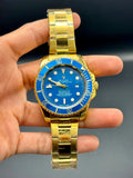 Blue Dial Silver Submariner Style Watch – 41 mm - elapse