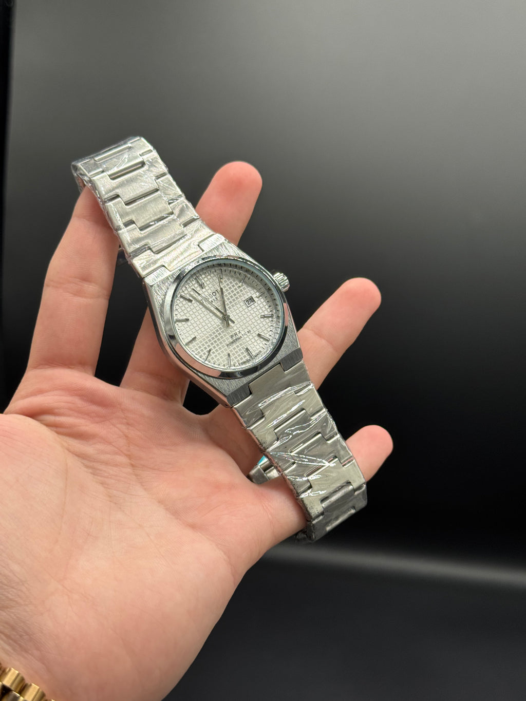 White Dial Semi-Automatic Style | Silver Stainless Steel Bracelet | Transparent Back | Visible Movement | Clean Classic Design