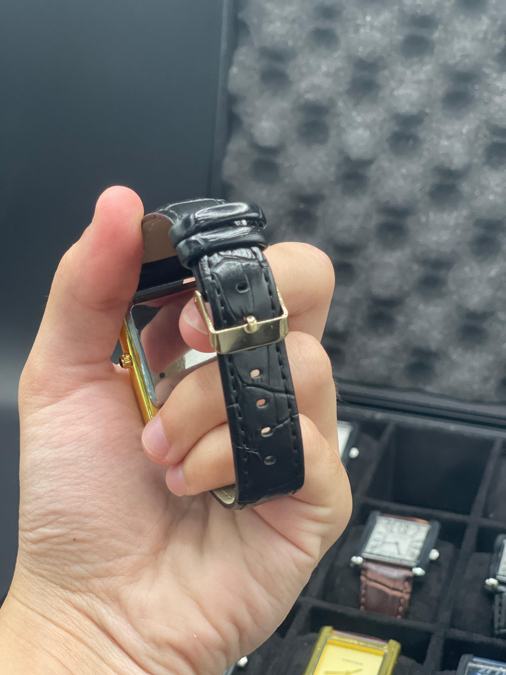 Cartier Tank - Golden Casing - Black Dial