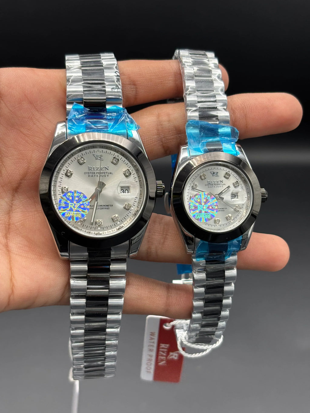 Silver Blue Bezel Set (White Dial) - elapse