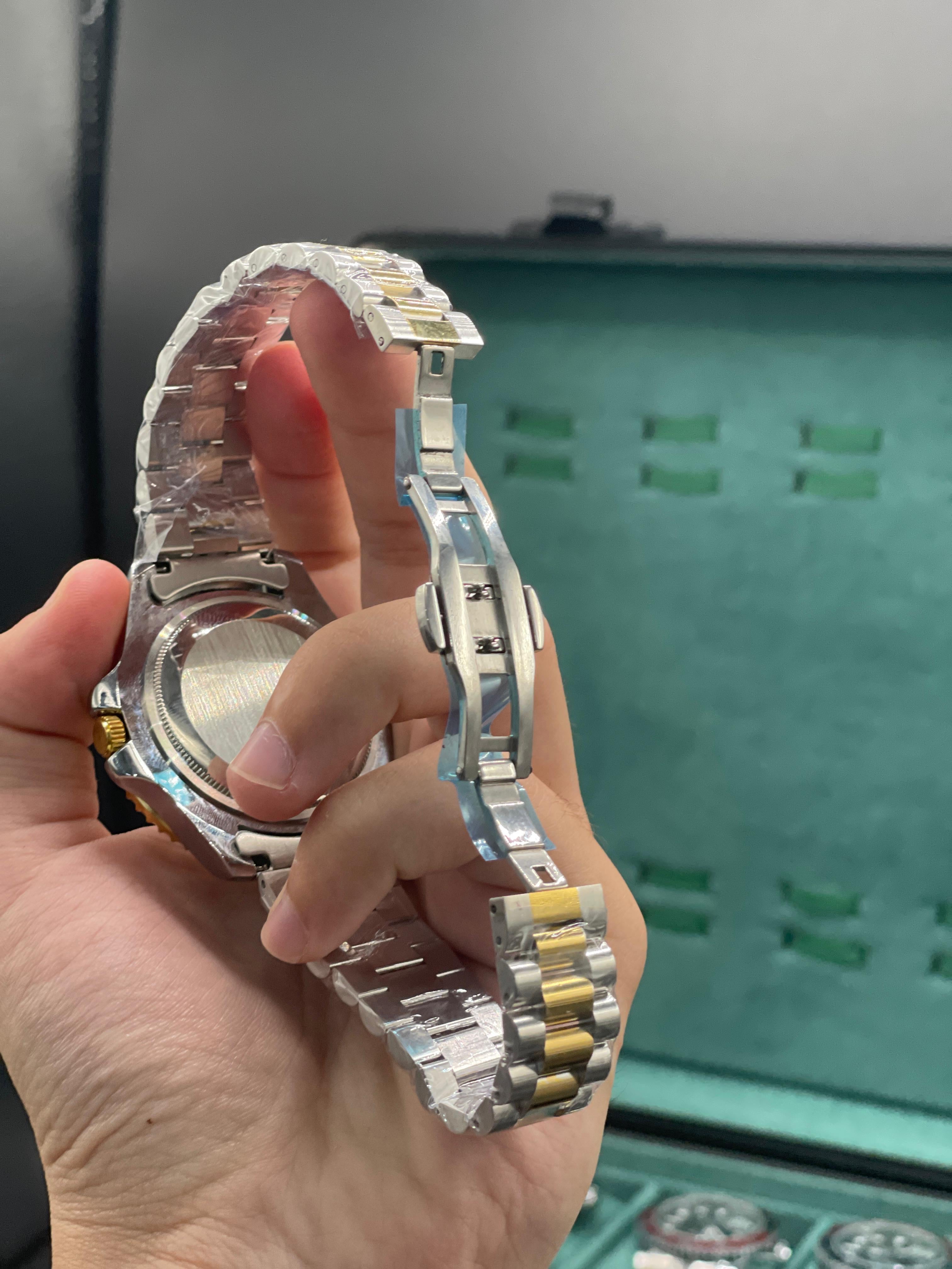 Submariner-Golden Bezel-Blue Dial-Two Tone Chain