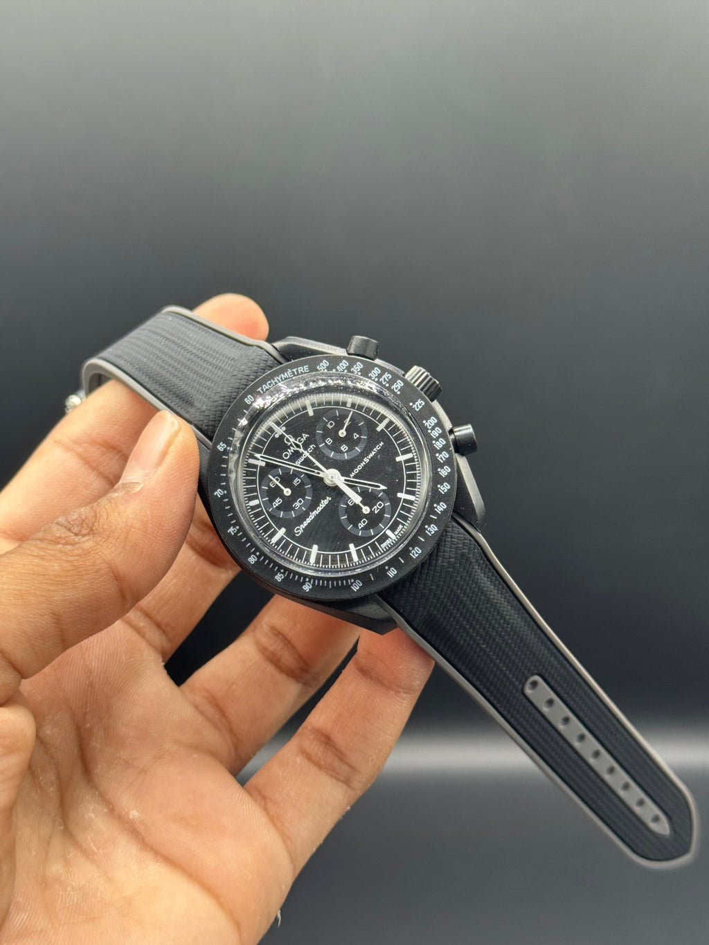 Black Dial Chronograph Style | Quartz Movement | Black Silicone Strap | Lightweight Comfort | Bold Sport-Luxury Design