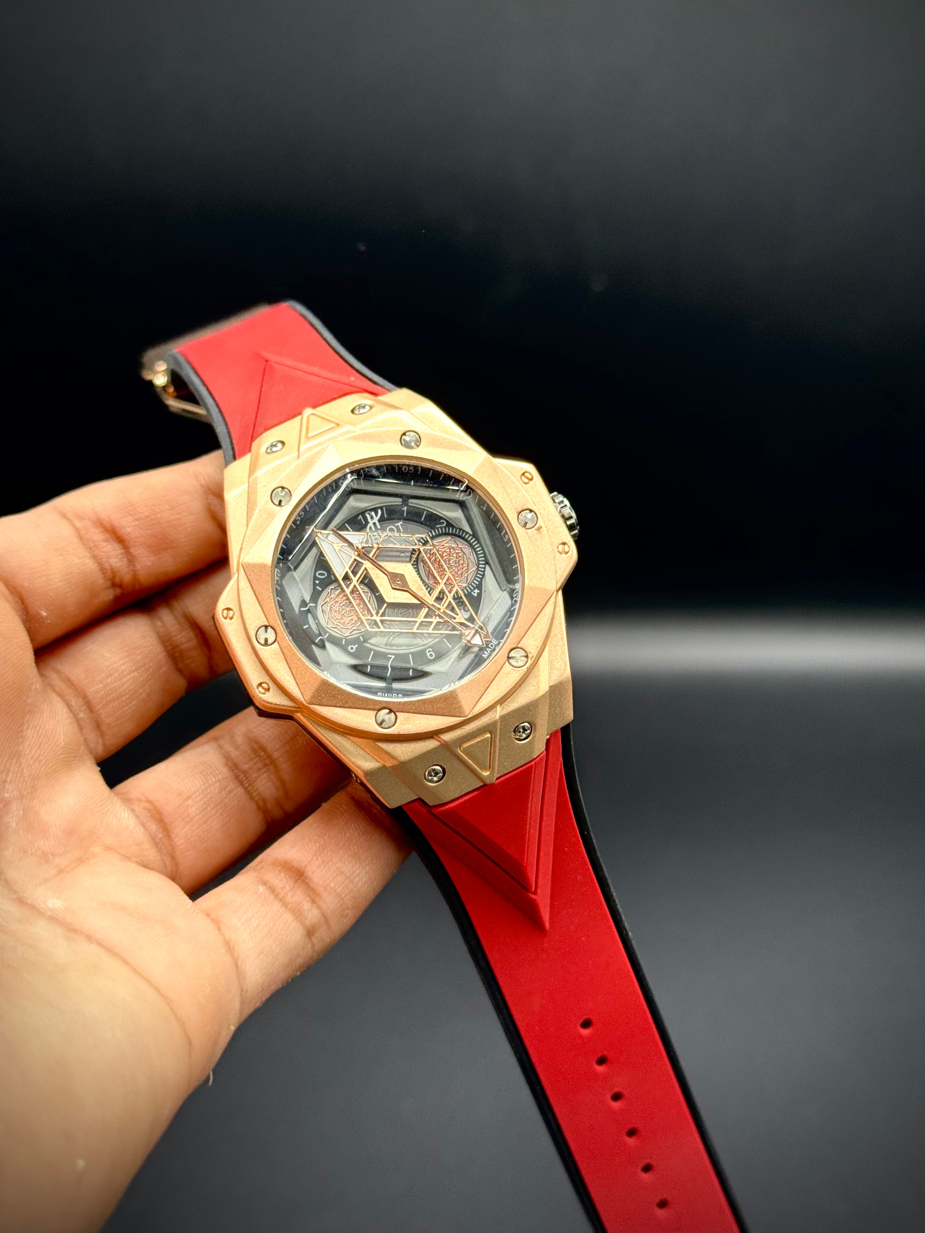 Hublot Big Bang King Gold | Red Rubber Strap | Bold Luxury Chronograph | Iconic Sport Design