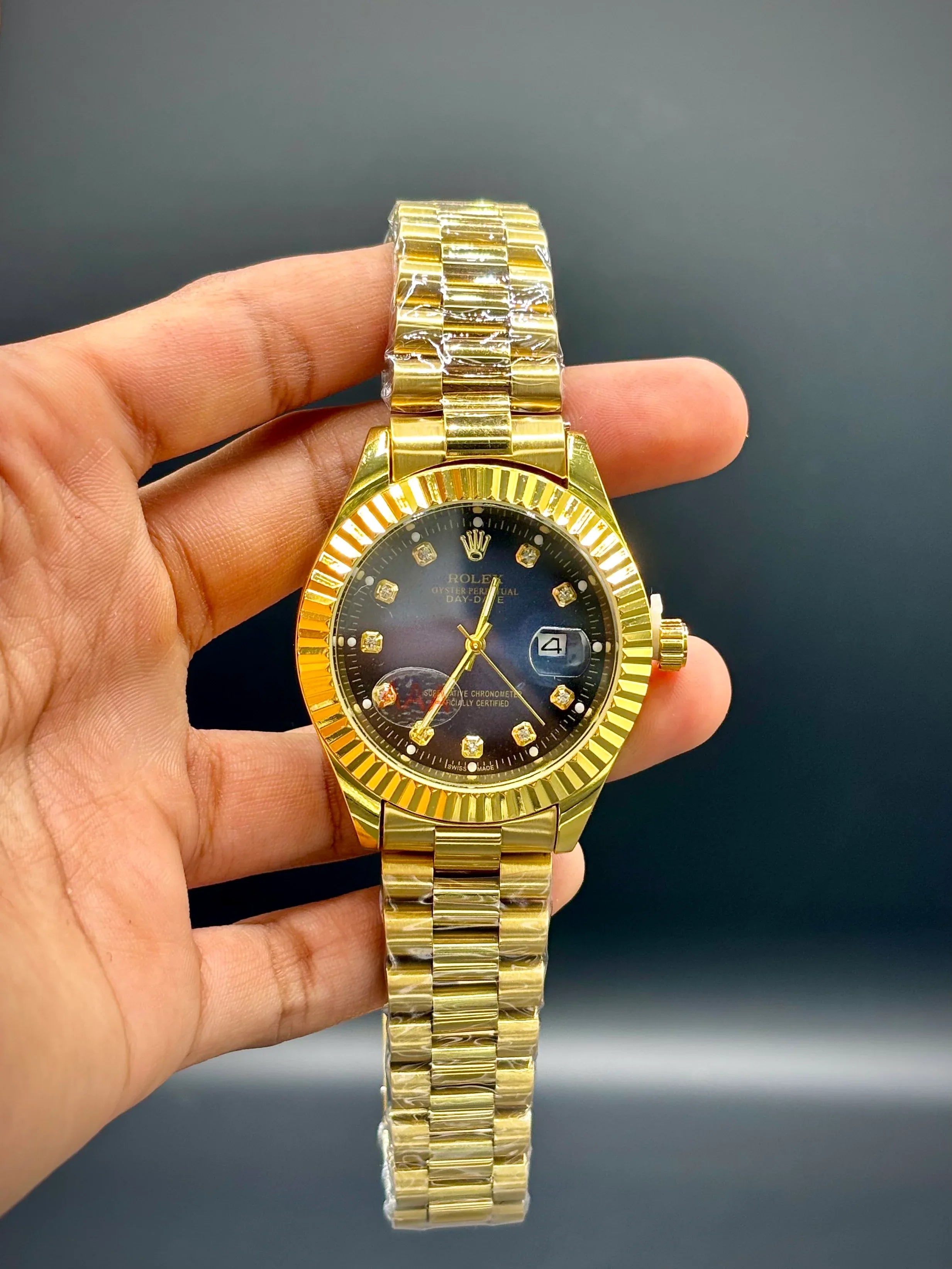 Blue Dial Golden Chain Watch – Datejust 41 - elapse