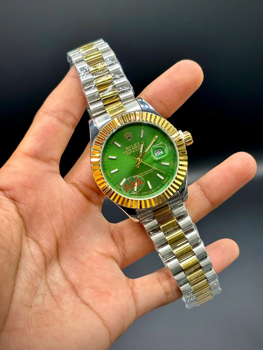 Green Dial Two-Tone Chain Watch – Datejust 41 - elapse