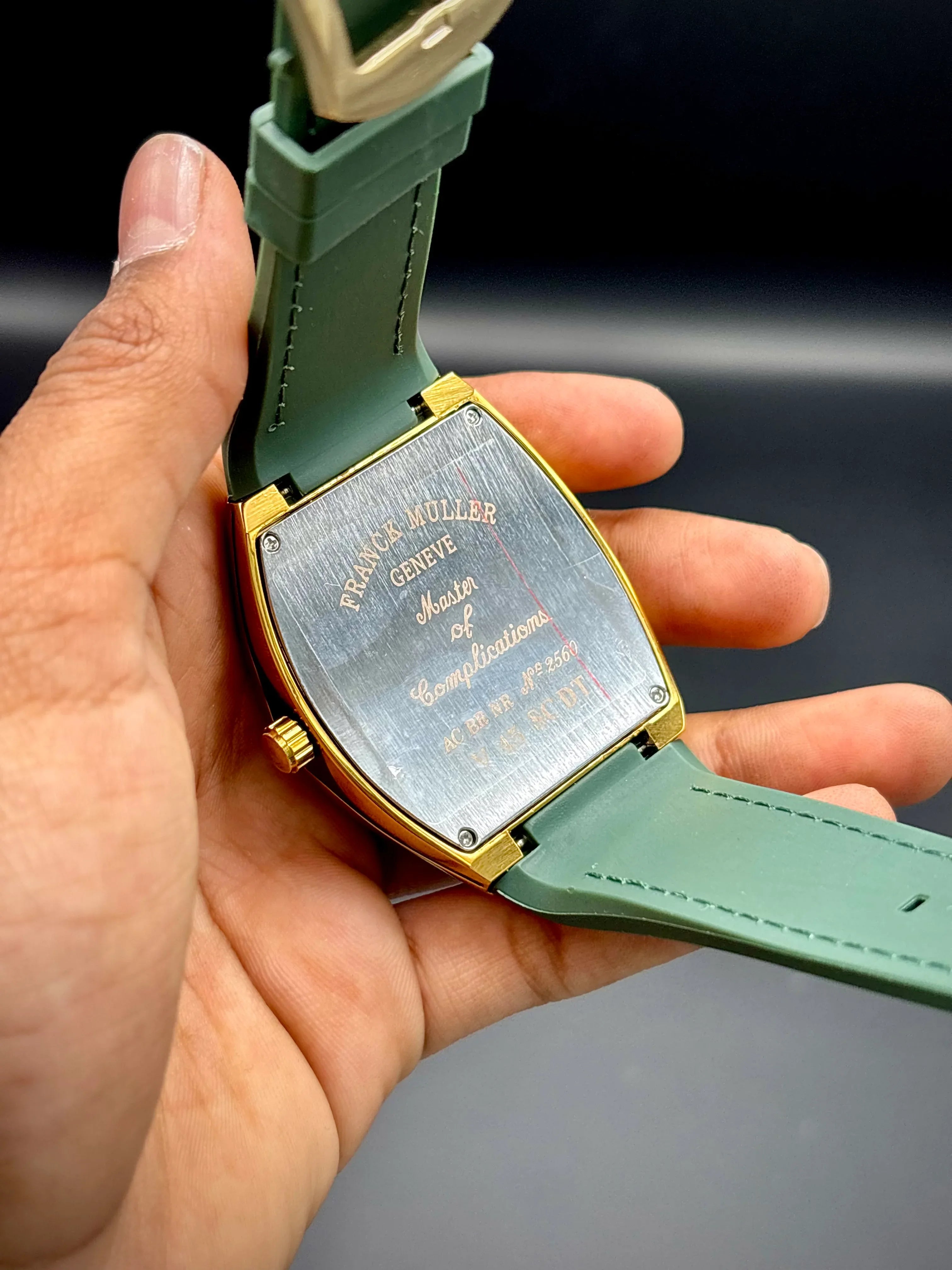 Franck Muller – Green Dial with Gold Case & Green Leather Strap - elapse